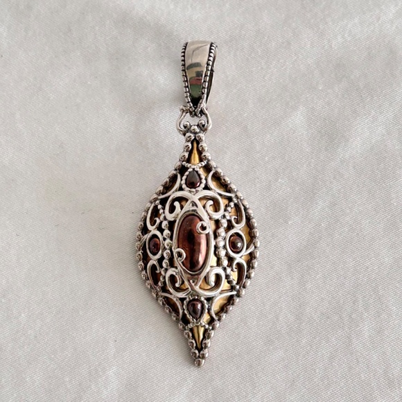 Carolyn Pollack 925 Sterling Silver, Copper, Brass Enhancer Pendant Opulence - Picture 12 of 13
